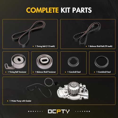 OCPTY Timing Belt Kit with Water Pump tensioner Replacement 14510-PT0-004