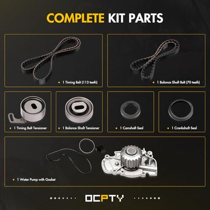 OCPTY Timing Belt Kit with Water Pump tensioner Replacement 14510-PT0-004