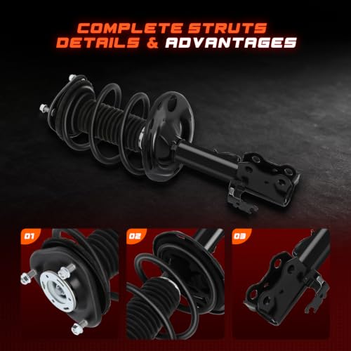 CCIYU Complete Strut Shock Absorber Fit for Toyota RAV4 06-12 2PCS 4WD FWD
