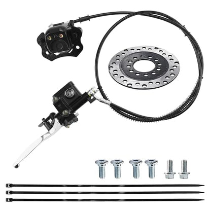 PRO BAT ATV Hydraulic Disc Brake Kit with 158mm/6.22" Disk Brake Rotor - color: Black