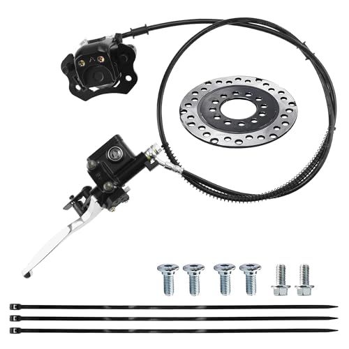 PRO BAT ATV Hydraulic Disc Brake Kit with 158mm/6.22" Disk Brake Rotor - color: Black