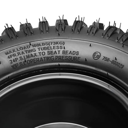 4pcs 7 inch Tubeless Wheels 4 Lug Wheel 110mm Bolt Pattern 16x8-7 ATV Wheel Tires Rims 200/55-7 16x8.00-7 16x8x7 Go-Kart Tires 4 PR for Taotao Buggy Quad Bike Golf Cart Mini Bike Off Road 4PR