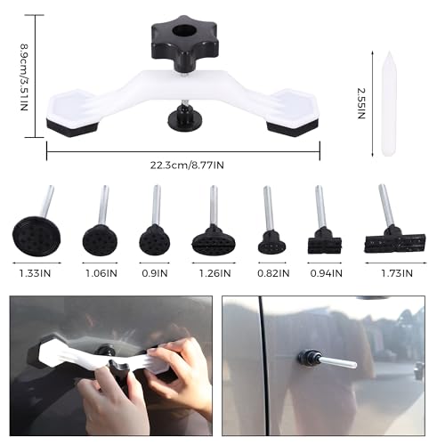 Car Dent Puller Kit,56PCS Dent Repair Tool,Paintless Dent Removal with Golden Lifter,Bridge Puller - style: 56PCS