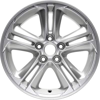 16x7 Aluminum Wheel Rim Double 5-Spoke Silver - Factory Restored Compatible With Chevy Cruze 2016-2017 - Exact Fit - Direct Replacement