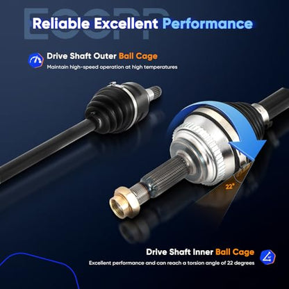 ECCPP CV Axle Half Shaft Assembly fit for Toyota Corolla Matrix 1.8L 13-18 - size: 171436