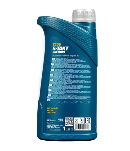 MANNOL 7209 Full Synthetic-Based Engine Oil for Modern 4-Stroke Engines, 1L