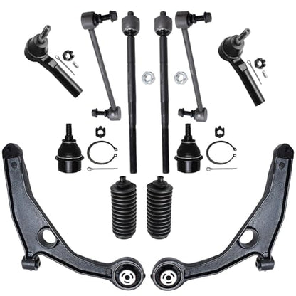 Detroit Axle - 12pc Front End Control Arms Kit for 2009-2020 Dodge Journey - size: 12CS47725/12PC
