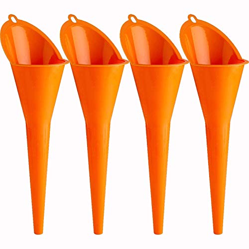 Long Neck Oil Funnel for Automotive Use, Universal Car Funnel Kit for Oil, Coolant, Fuel & Lubricants, Extended Flexible Funnel for Transmission Fluid, Engine Maintenance Accessories (4 Pcs) - color: 4 Pcs