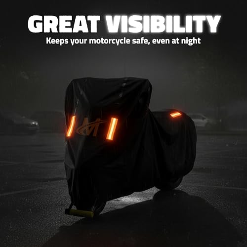 Mockins 91"x49"x39" Large Motorcycle Cover Heavy Duty Dual-Layer Protection - size: Motorcycle - Large - 91"x49"x39"