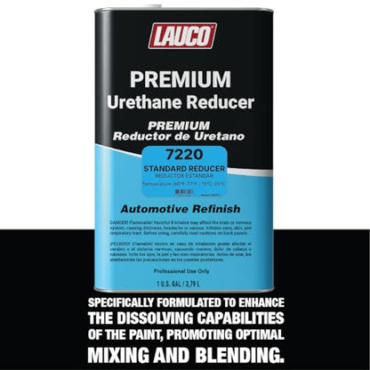 LAUCO Standard Urethane Grade Reducer (7220), 2 Gallons, 60°F - 77°F - For Automotive Paint and Industrial Paint Use - High Performance Automotive Grade 7220 - style: Standard - Two Gallons