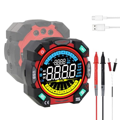 Digital Multimeter Tester 6000 Counts TRMS Auto-Ranging 600V AC/DC Voltage