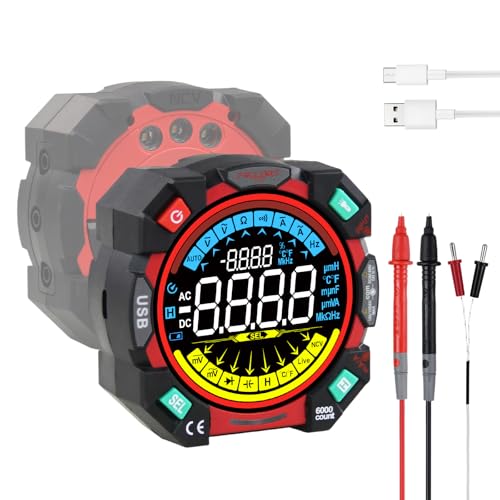 Digital Multimeter Tester 6000 Counts TRMS Auto-Ranging 600V AC/DC Voltage