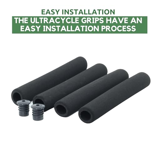 Ultracycle's Cruiser & Road Foam Grips - Soft and Cushy Design, High-Density Foam Rubber, 4-Piece Kit, 8.5 Inches - Ultimate Comfort and Control for Your Bike's Handlebars