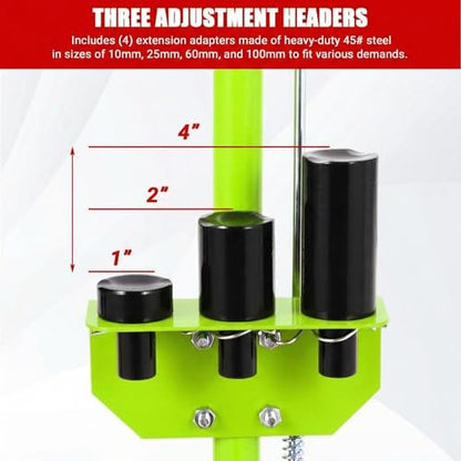 GarveeTech 30 Ton Air Hydraulic Floor Jack for Heavy Duty Trucks & Tractors – Low Profile (9"-17.7"), 4 Adapters, 46" Adjustable Handle – 66,000 Lbs Capacity - color: 30 Green