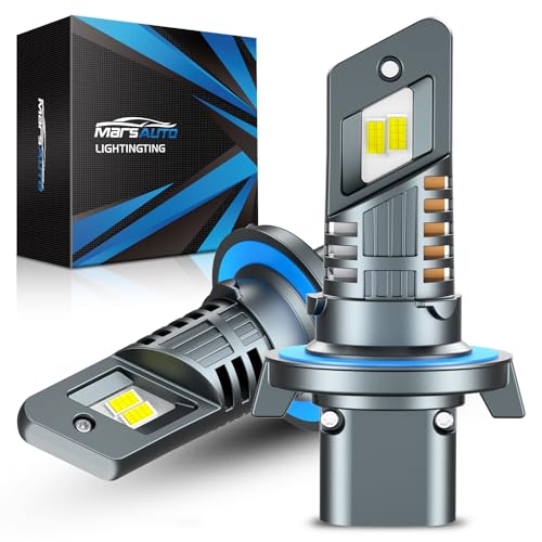Marsauto 2025 Upgrade H13/9008 Bulbs, 28000LM 800% Super Bright Fog Bulb, 1:1 Mini Size Halogen Replace H13 Bulbs, Plug-N-Play Direct Installation, Pack of 2 - color: SUPER 6000K WHITE, size: M1S H13/9008