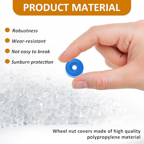 20PCS Car Wheel Lug Nut Covers, 17mm Wheel Bolt Cover Caps with Removal Tool, Black Lug Nut Covers Replacement 1K0 601 173 Compatible with VW Jetta Beetle Passat GTI CC (Blue) - color: Blue