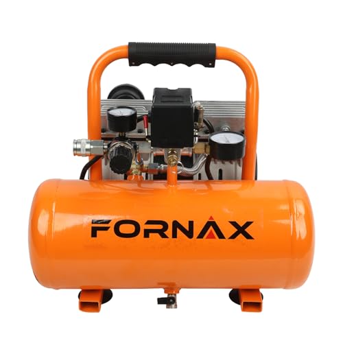 FORNAX Air Compressor, 2 Gallon Oil-Free Portable Compressor, 120V 1HP, 2.2 CFM @ 90 PSI, Max 125 PSI, 65dB Ultra Quiet Portable Compressor for Tire Inflation, Auto Repair, Spray Painting