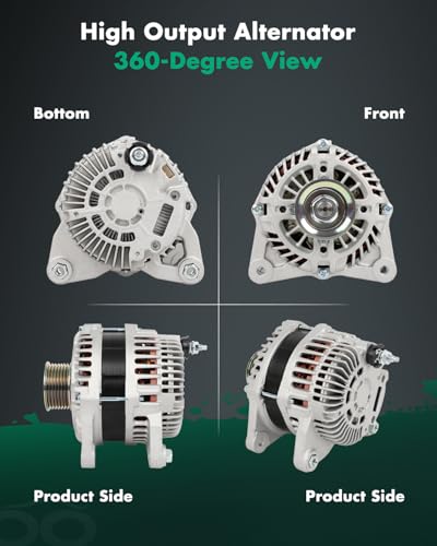 SCITOO 110A New Alternator L4 1.6L Fits for Nissan for Versa 2012-2019 - size: Small, style: 11547 Alternator
