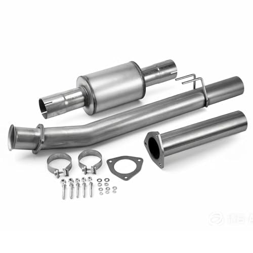 Stainless Steel Exhaust Pipes Kit + Muffler for 2011-2023 Ford F-250 F-350 F-450 SuperDuty Pickup Truck 6.7L 4" Powerstroke Diesel - size: for 2011-2023 F-250 F-350 F-450