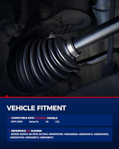 KAX CV Axle Shaft Assembly Front Driver and Passenger Side - size: Front - 663539 663540