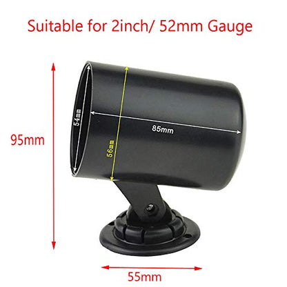ESUPPORT Car 2" 52mm Single Hole Dash Gauge Pod Holder Black - color: Single Hole