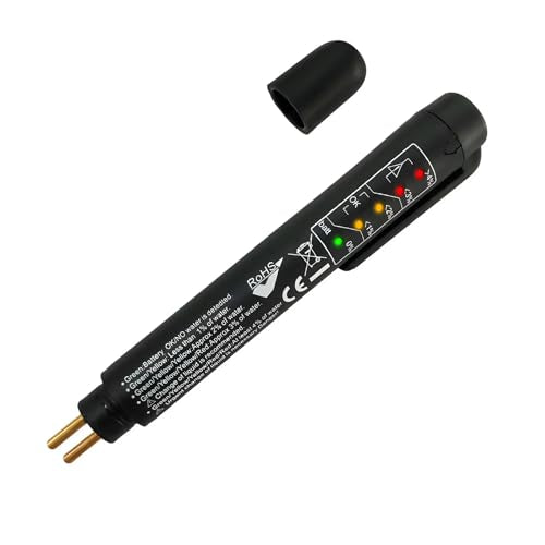Brake Fluid Liquid Tester Pen, Car Hydraulic Liquid Oil Diagnostic Testing Tool with 5 LED Indicators, Universal Test Pen Analyzer for DOT 3 DOT 4 DOT 5.1 Brake Fluid