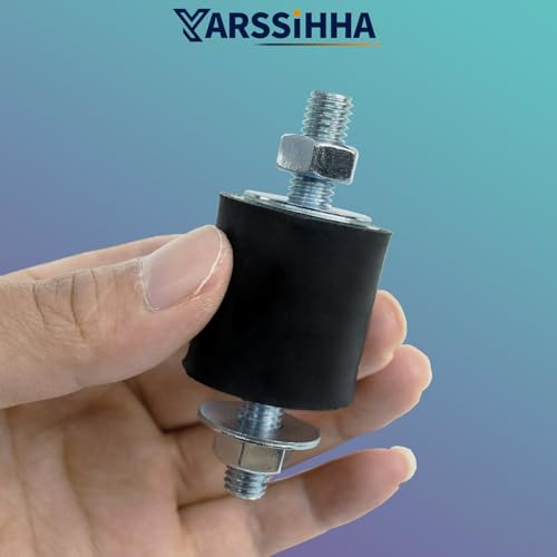 Yarssihha 4 Pack M8 Anti-Vibration Rubber Isolator Mounts, 30x30mm Rubber Studs Shock Absorber, Cylindrical Vibration Isolators for Diesel Engines, Air Compressors, Vibration Motor - size: D30*H30mm