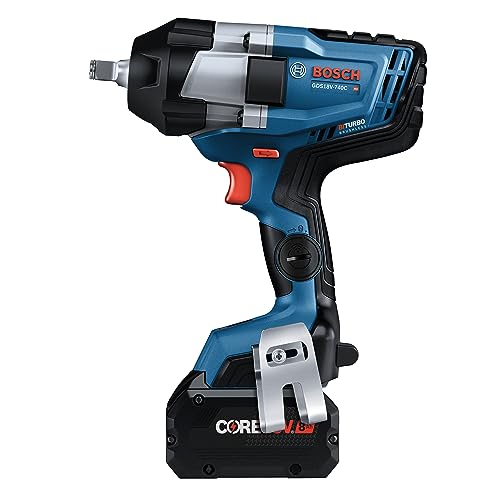 BOSCH GDS18V-740CB14 PROFACTOR™ 18V Connected 1/2 In. Impact Wrench Kit with Friction Ring and (1) CORE18V 8 Ah High Power Battery - style: w/ 18V 8 Ah Battery & Bluetooth Connectivity