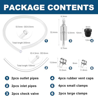 2pcs Manual Brake Bleeder Kit, Brake Bleeder Hose Kit, Brake Bleeder Tool - size: Brake Fluid Bleeder Kit - 2pcs