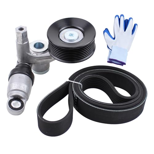 Engine Serpentine Belt Kit with Drive Tensioner Pulley Assembly