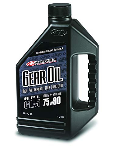 Maxima Racing Oils 44901-4PK Gear Oil Synthetic 75w90 Motorcycle Hypoid/Transmission Oil 1L Bottle, 4-Pack - size: 1 Liter, style: 4 Pack