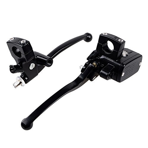 LeeMas 1" Black Handlebar Controls Levers Grips for Harley 96-12