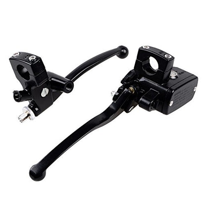 LeeMas 1" Black Handlebar Controls Levers Grips for Harley 96-12