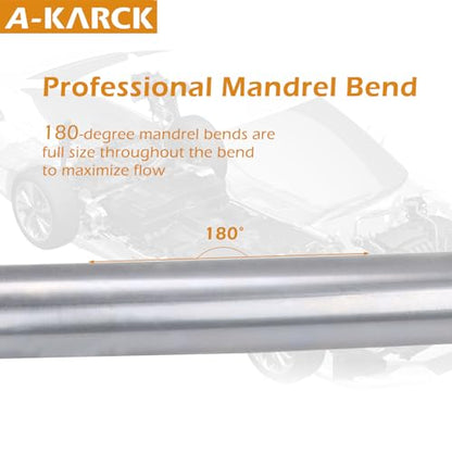 A-KARCK Straight Exhaust Pipe 2" OD, Mild Steel 30" Long Mandrel Exhaust Tube, Custom Your Own Exhaust System - size: 2", style: 30 INCH