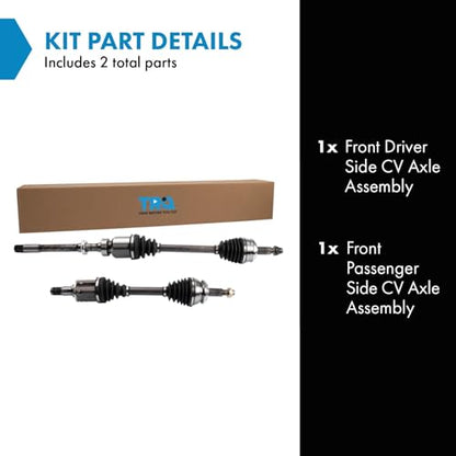 TRQ Front Driver and Passenger Side CV Axle Assembly Set 2 Piece - style: CSA54730