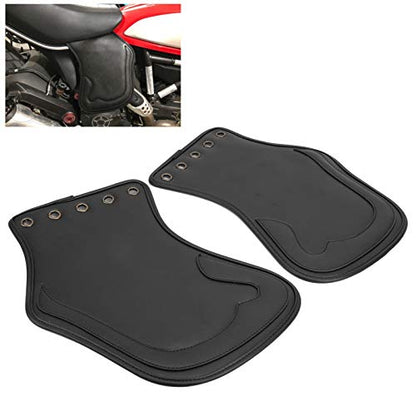 2pcs Motorcycle Side Saddle Heat Deflector PU Heat Deflector Engine Heating Insulation Cushion Saddle Guard Motorcycle Accessory Fit for Most Motorcycles