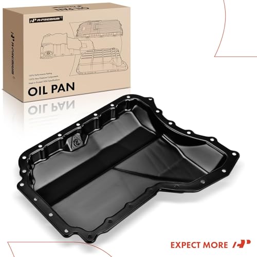 A-Premium Lower Engine Oil Pan Sump with Drain Plug Compatible with Volkswagen Jetta 2005-2018, Passat 2012-2018, Golf 2010-2014, Beetle 2006-2019, Rabbit 2006-2009, Golf SportWagen, 2.5L