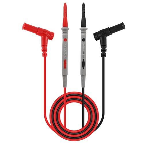 Multimeter Test Leads 1000V 20A Silicone Leads with Ultra-Sharp Gold-Plated Digital Test Probes for Multimeter Automotive Electrical Testing