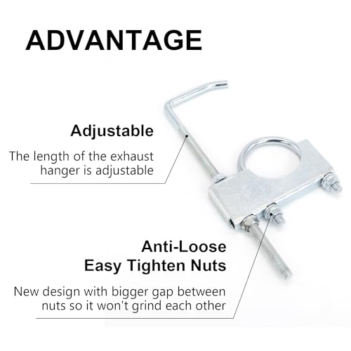 Exhaust Clamp With Hanger for 2.25" Pipe - style: 2.25in