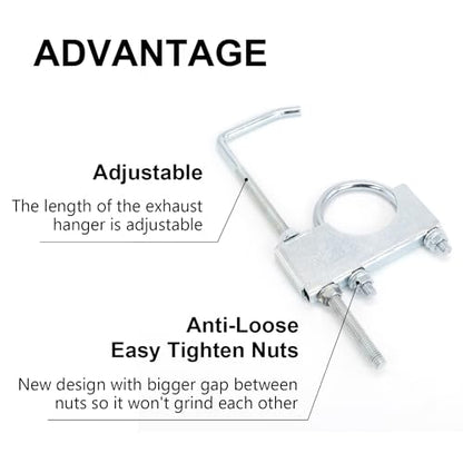 Exhaust Clamp With Hanger for 2.25" Pipe - style: 2.25in