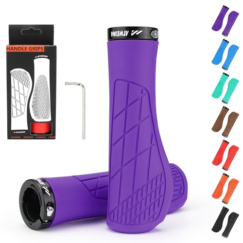 Ergonomic Non-Slip Comfort Bike Grips for BMX/Scooter - color: Purple