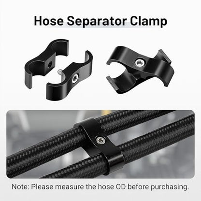 EVIL ENERGY 6AN Hose Separator Clamp AN6 Fuel Line Mounting Clamp 4PCS - size: AN6