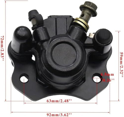 PRO BAT Hydraulic Rear Disc Brake Caliper System with Disk Rotor - color: Black