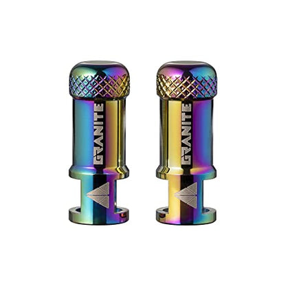 Granite Juicy Nipples Presta Valve Core Remover Caps (Oil Slick) - color: Oil Slick