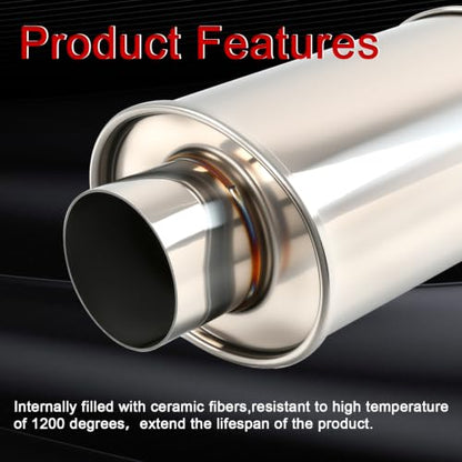 3'' Inch Ultra Quiet Resonator,Exhaust Resonator - size: 3.0 Inch