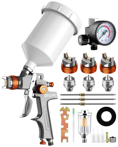 HVLP Spray Gun, Automotive Paint Gun, Spray Gun for Painting - color: Orange