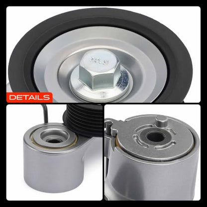 A-Premium Belt Tensioner Assembly with Pulley Compatible with Audi, Porsche