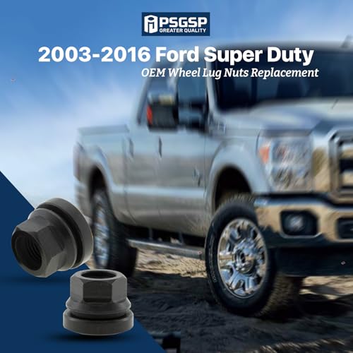 Lug Nuts for 03-16 Ford F250 F350 F450 F550, Black, M14x1.5, 16pcs - color: Black, size: Open End-M14x1.5(for'03-'16)
