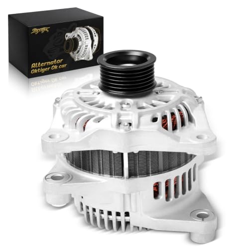 Oktiger 110A Upgraded Alternator for Mazda 3 i 2012 2013, Fit for Mazda 3 i 2012-2013, Replacement Stable Output Alternator, L4 12V 110A Clockwise 6-Groove Pulley, OE A002TJ1591 11635N