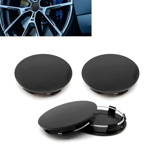 4PCS Car Wheel Center Caps, OD 60MM/2.36" ID 56MM/2.2" Wheel Hub Cover, Snap-in Wheels Center Caps, Universal Polished Surface Wheel Cover, Car Accessories for Most Vehicles (Black) - color: Black